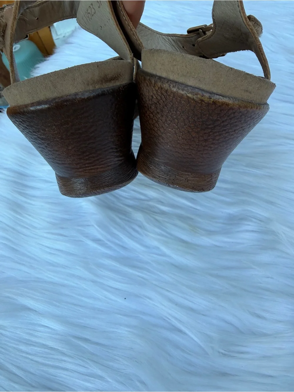 Romika Nevis 05 Wedge Sandals Size 37 EU / Size 6 US - Size 6.5 US Tan Leather